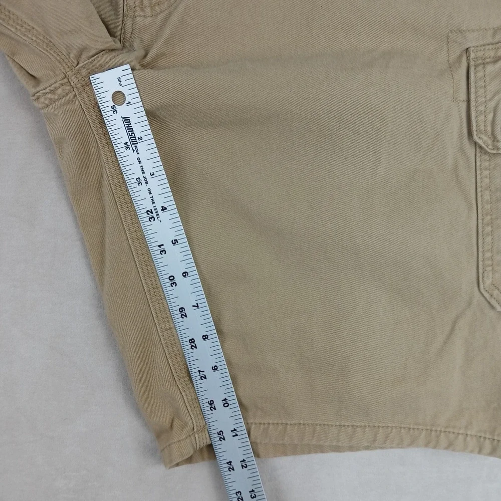 Ecko Unltd 44x11 Mens Cargo Shorts Khaki Heavyweight Canvas